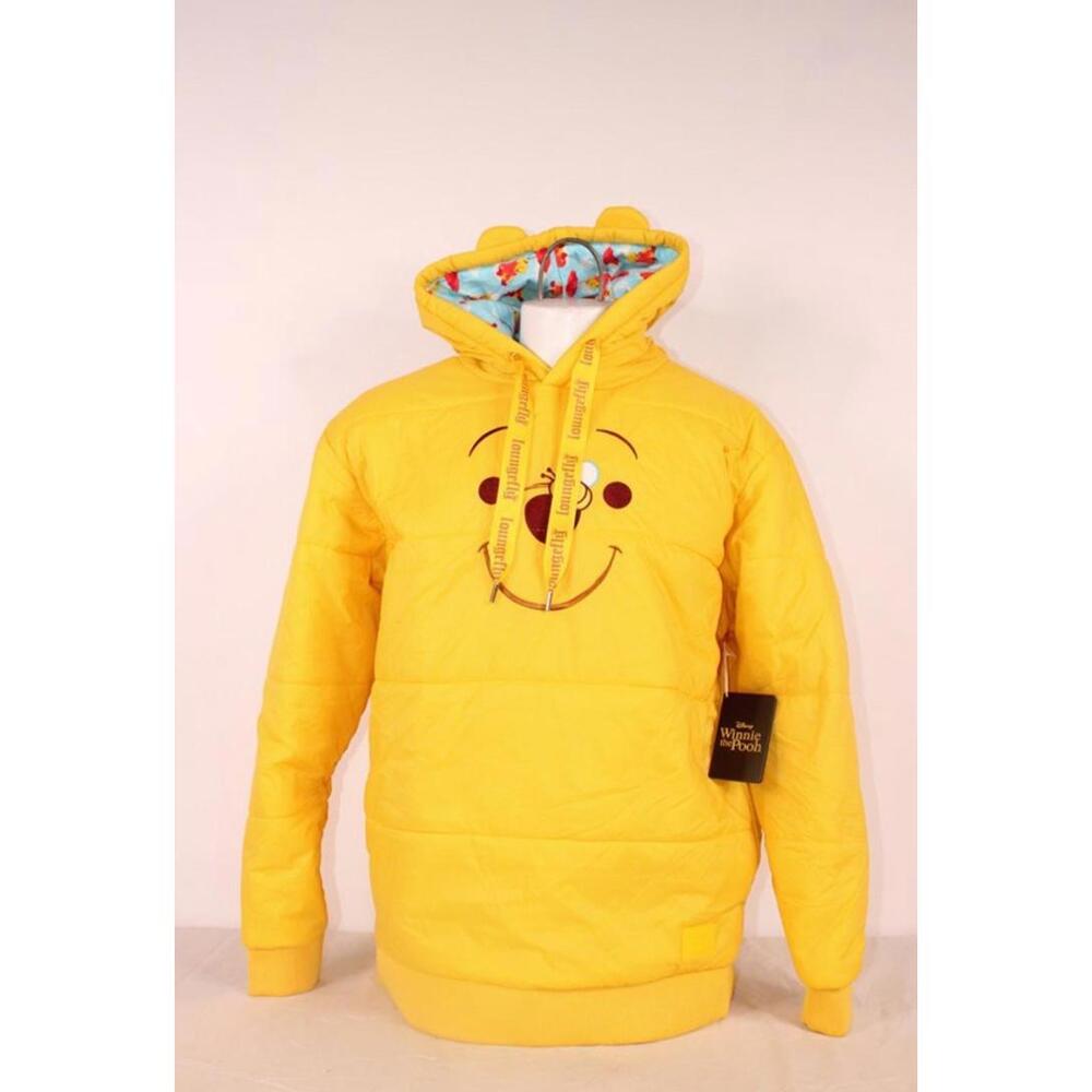 Disney Loungefly Winnie The Pooh Puffer Hoodie Size Medium NWT - Picture 2 of 13